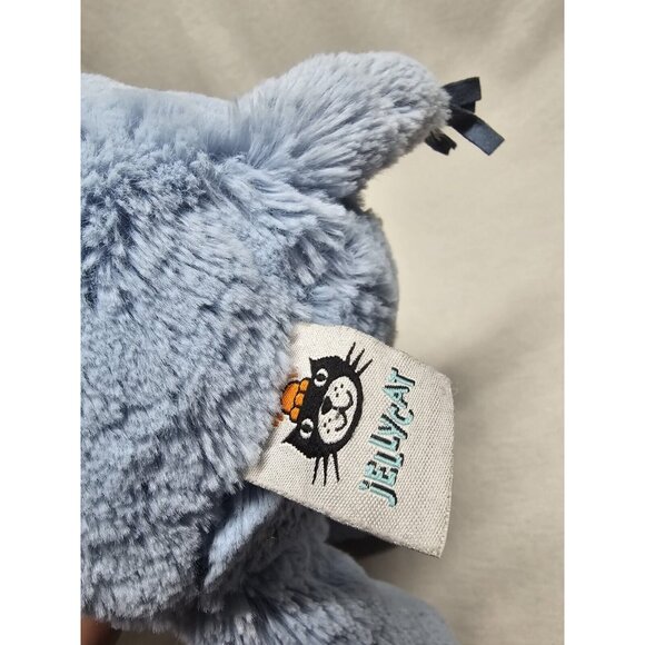 Jellycat Piper Blue Elephant Plush Stuffed Animal Beanbag Toy 12"- Retired - Picture 4 of 7